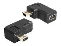 Adaptador USB Delock - Mini USB Tipo B (F) a Mini USB Tipo B (M) - USB 2.0 - Conector de 90°