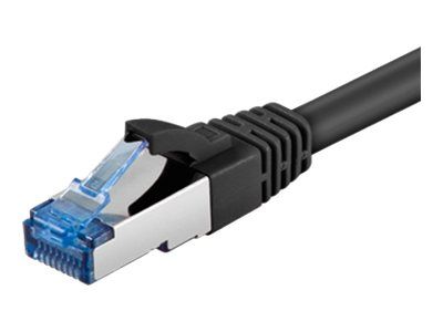 Câble réseau Wentronic Goobay - 5 m, RJ-45 (M) vers RJ-45 (M), CAT 6a SFTP, sans halogène, moulé, droit - Noir