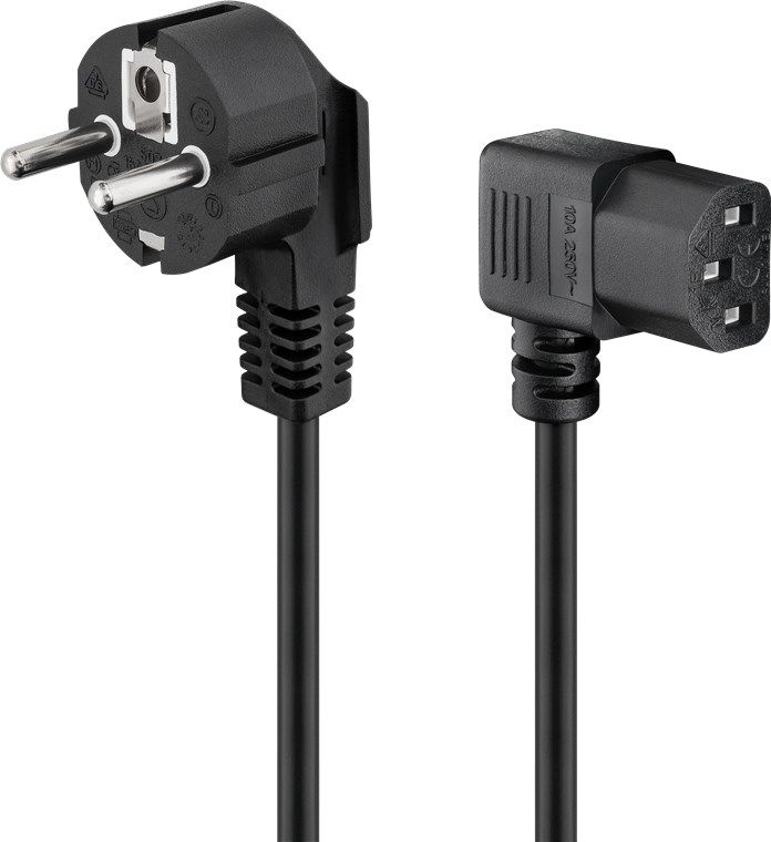 Goobay 3-Pin Power Cable, Black, 5m (IEC C13)