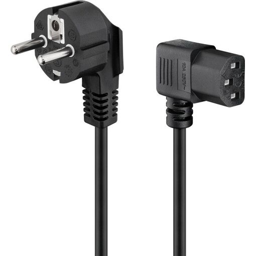 Câble électrique Goobay Noir 5 m, prise d'alimentation type F IEC C13