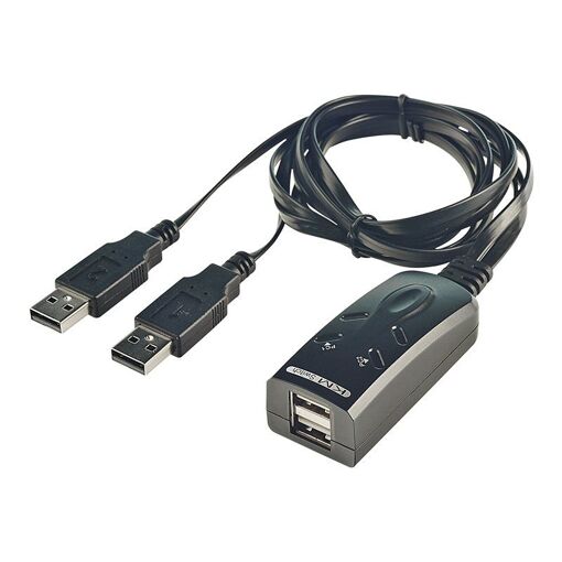 Conmutador Lindy de 2 puertos USB para ratón/teclado
