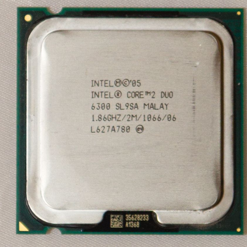 Intel Core 2 Duo CPU E6300, 1.86GHz, 2MB L2 Cache, 1066MHz, LGA775 Socket (SL9TA)