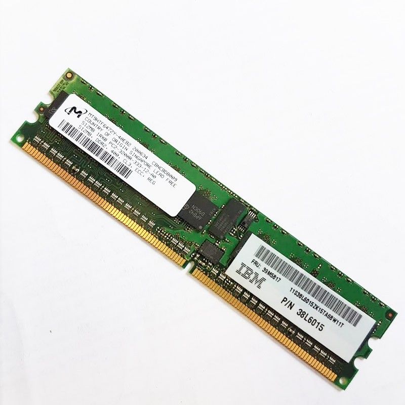 Module de mémoire RAM Micron 512 Go (MT9HTF6472Y-40EB2, PC2-3200R ECC REG 1Rx8)
