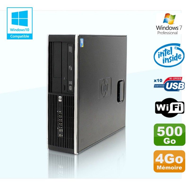HP Compaq Elite 8100 SFF Desktop - Intel G6950, 2.8GHz, 4GB RAM, 500GB HDD, DVD Burner, Windows 7 Pro