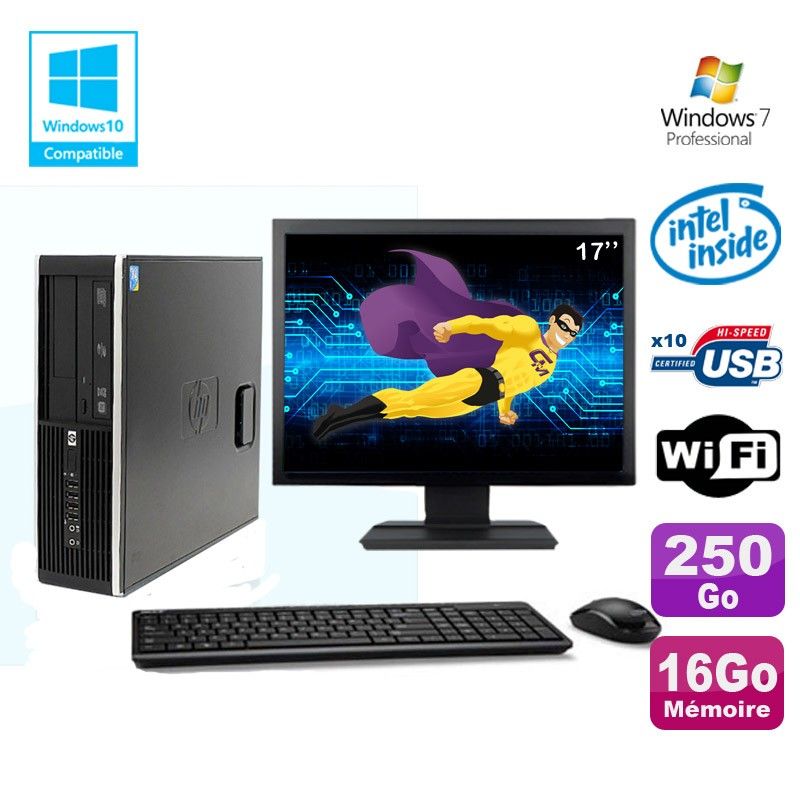 HP Elite 8100 SFF Computer - Intel G6950, 2.8GHz, 16GB RAM, 250GB HDD, DVD Burner, Windows 7 Pro