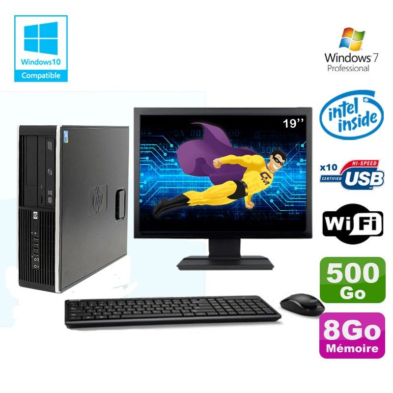 HP Elite 8100 SFF Desktop PC - Intel G6950, 2.8GHz, 8GB RAM, 500GB HDD, DVD Burner, Windows 7 Pro