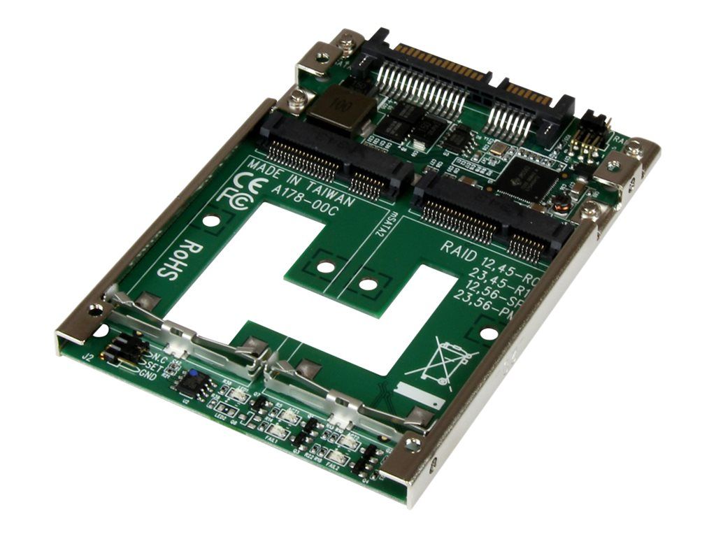 StarTech.com 2-Disk SSD mSATA to SATA 2.5-inch RAID Adapter