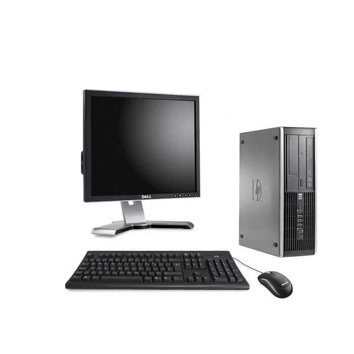 Ordinateur de bureau HP Elite 8300 SFF + Écran 17 pouces - Intel G870 / 3,10 Ghz - 4 Go RAM - Disque dur 2 To - Lecteur DVD - Ethernet Gigabit - Windows 10 Professionnel
