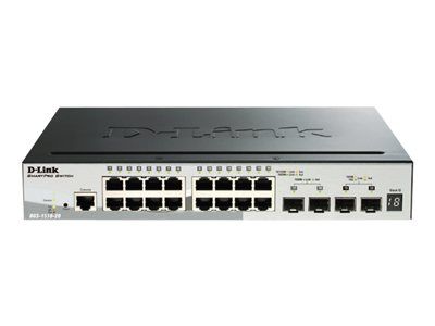 D-Link SmartPro 1510-20 Switch - Managed - 16 x 10/100/1000 + 2 Gigabit SFP + 2 x 10 Gigabit SFP+ - Desk, Rack Mountable