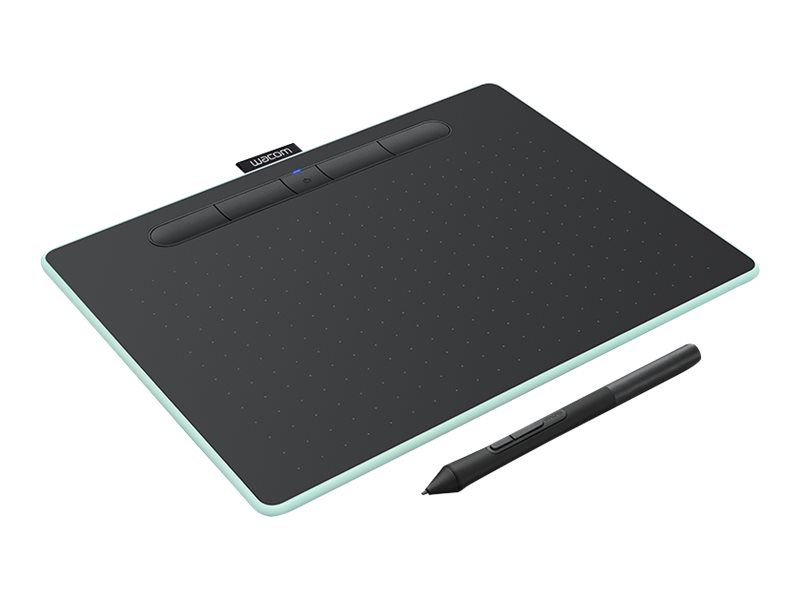 Wacom Intuos Medium Creative Pen - 21.6 x 13.5 cm - Electromagnetic - 4 Buttons - Wireless, Wired - USB, Bluetooth - Pistachio Green