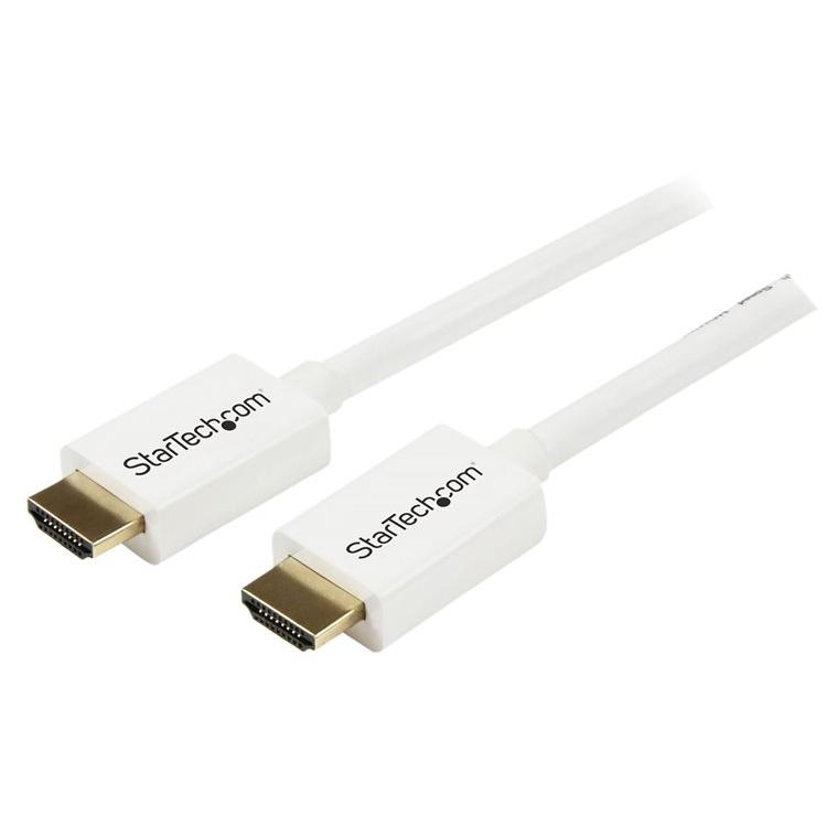 StarTech 3m High-Speed HDMI Cable, Ultra HD 4K x 2K - Wall Mountable HDMI to HDMI CL3 - 2m Long, Double Shielded - White