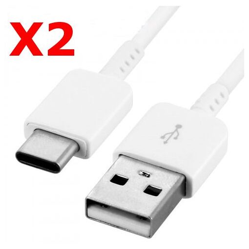 Câble USB / Type-C Little Boutik X2 - Blanc