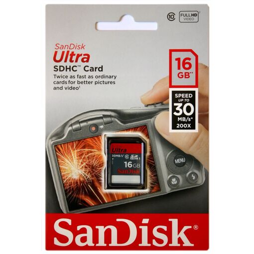 SanDisk Ultra SDHC 16GB Class 10 Memory Card 30MB/s