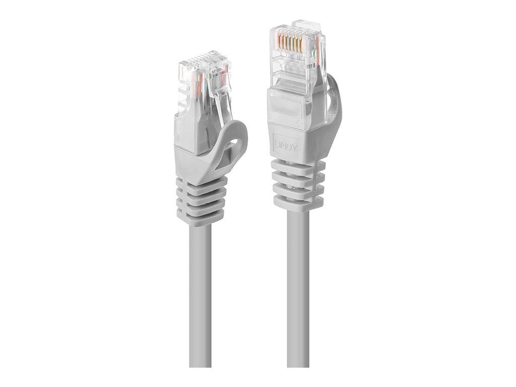 Lindy CAT5e RJ45 Cable, 1m, Grey