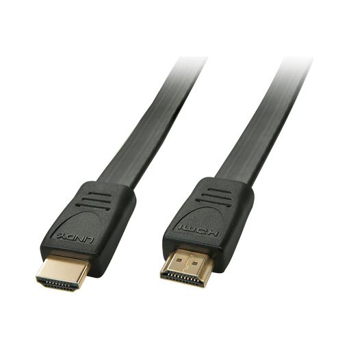 Lindy HDMI Cable - 50cm - Male to Male - Shielded - Black - Molded, Flat, 4K Support