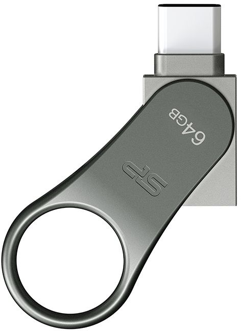 Silicon Power 64GB C80 Silver Type-C Ready USB3.0 Flash Drive