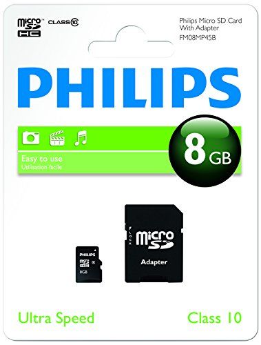 Philips 8GB MicroSDHC Card (UHS-I Class 10 with Adapter)
