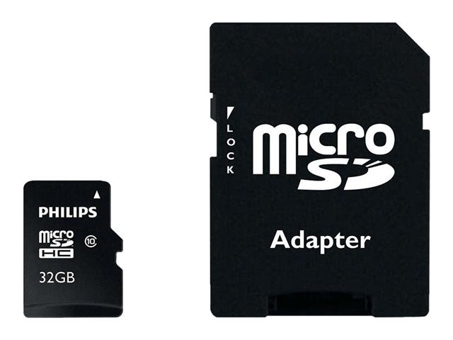 Philips 32GB MicroSDHC Memory Card (Class 10) with Adapter