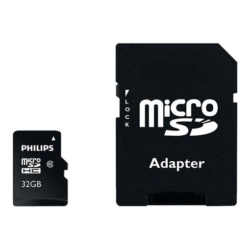 Philips 32GB MicroSDHC Memory Card (Class 10) with Adapter