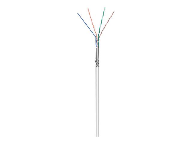 Wentronic Goobay 100m Grey Cable - Indoor, Round, Locked - CAT 5e SF/UTP