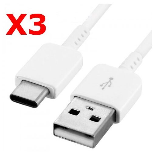 X3 USB Type-C Charger White for Samsung Galaxy A8/S9/S9 Plus