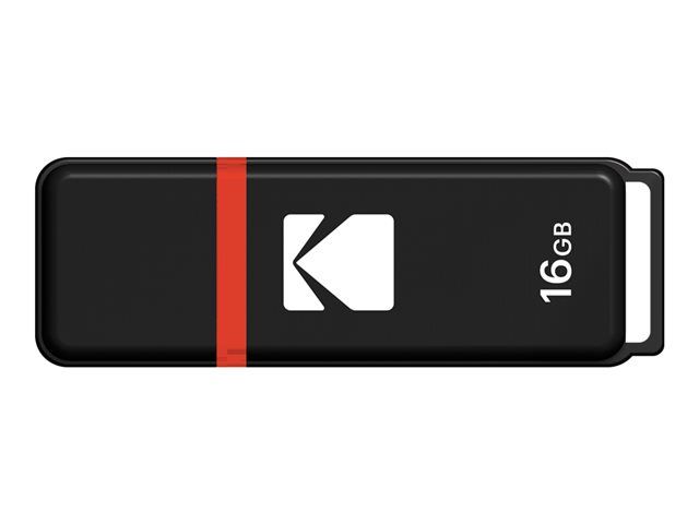 Kodak K102 USB Drive - 16GB - USB 2.0 - Black, Red