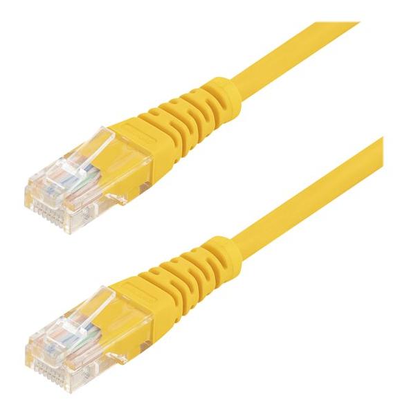 Cable Ethernet StarTech.com Cat5e - Cable de conexión amarillo de 3 metros