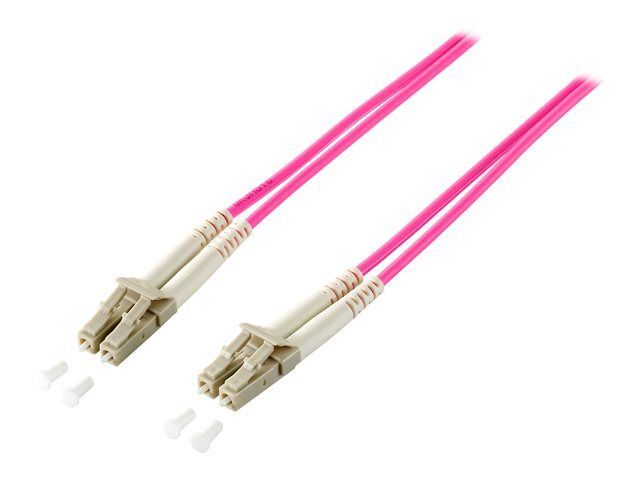 Digital Data Communications Equip Pro Multi-Mode LC Cord, 10m, Duplex, OM4, 50/125 Micron, Halogen-Free, Violet