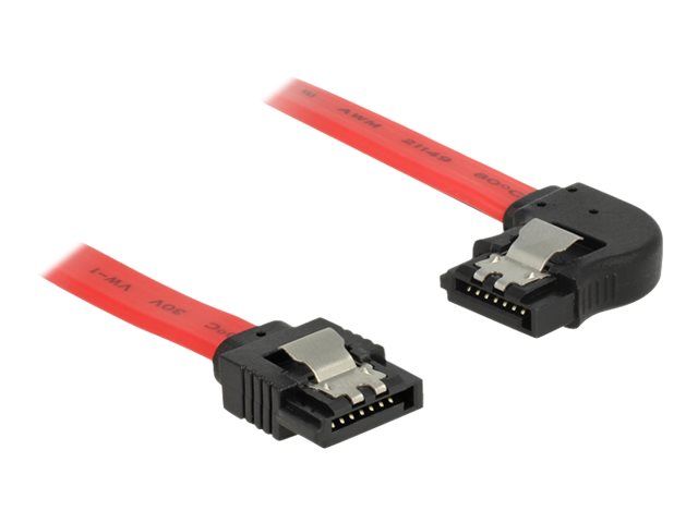 Delock SATA Cable - 50cm, Locked, Left Angle Connector