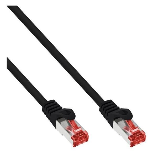 InLine - Cordon de raccordement - RJ-45 (M) pour RJ-45 (M) - SFTP, PiMF - CAT 6 - démarré, moulé - noir
