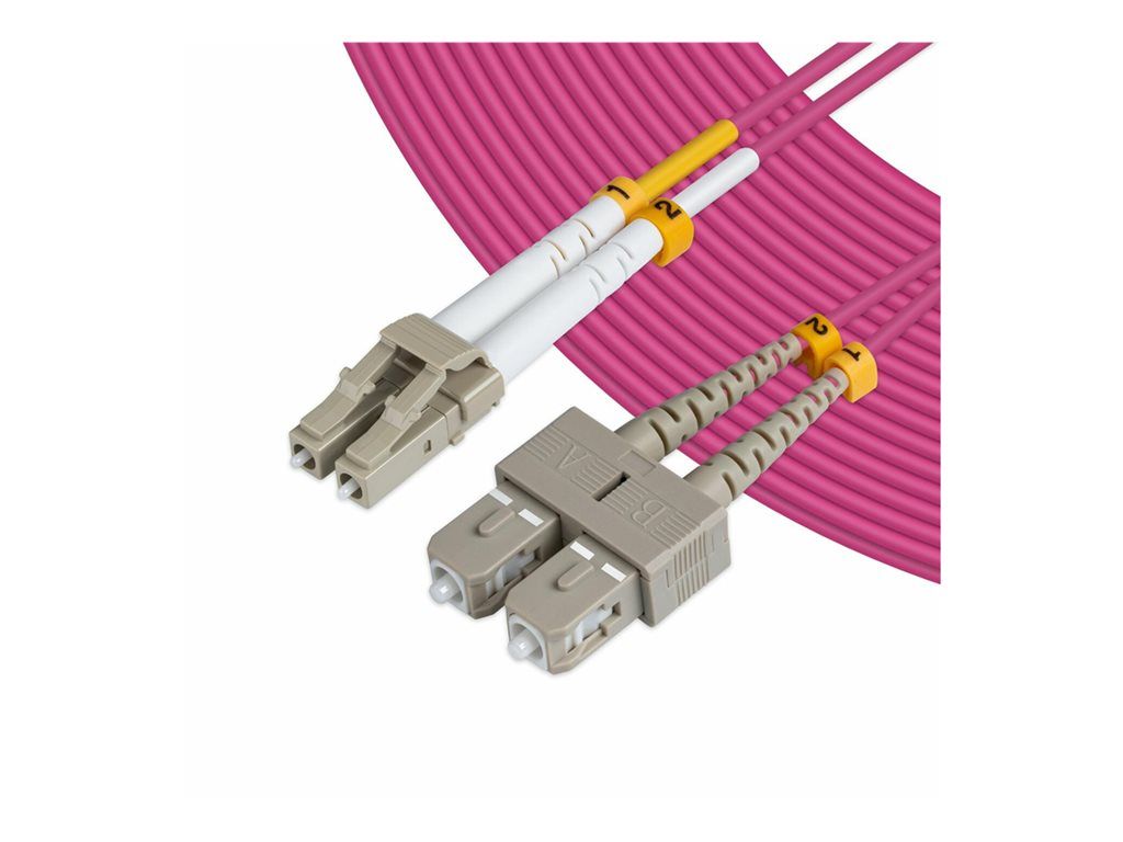 MicroConnect Multimode Fiber Optic Cable, 1m, LC/PC to SC/PC