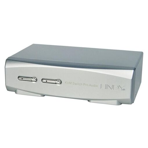 Lindy KVM Switch Pro - 2-Port Keyboard, Video & Mouse Switch