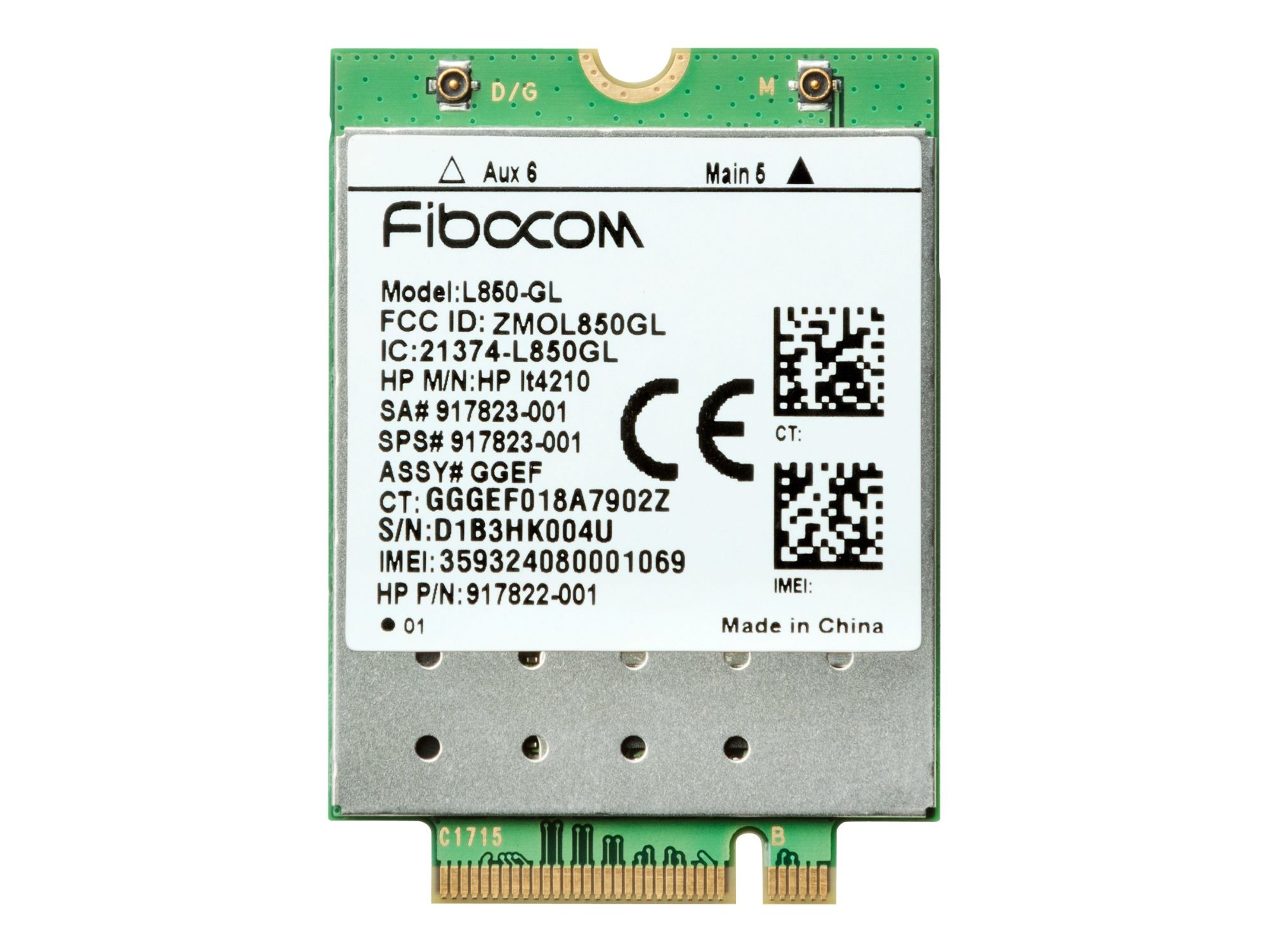 Modem celular inalámbrico HP XMM 7360 - 4G LTE - Tarjeta M.2 - 150 Mbps - para configuraciones HP listas para WWAN