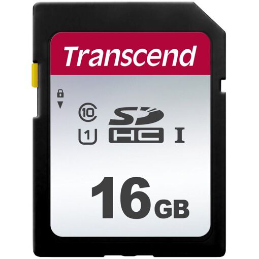 Transcend 300S 16GB Flash Memory Card UHS-I U1 / Class 10 SDHC