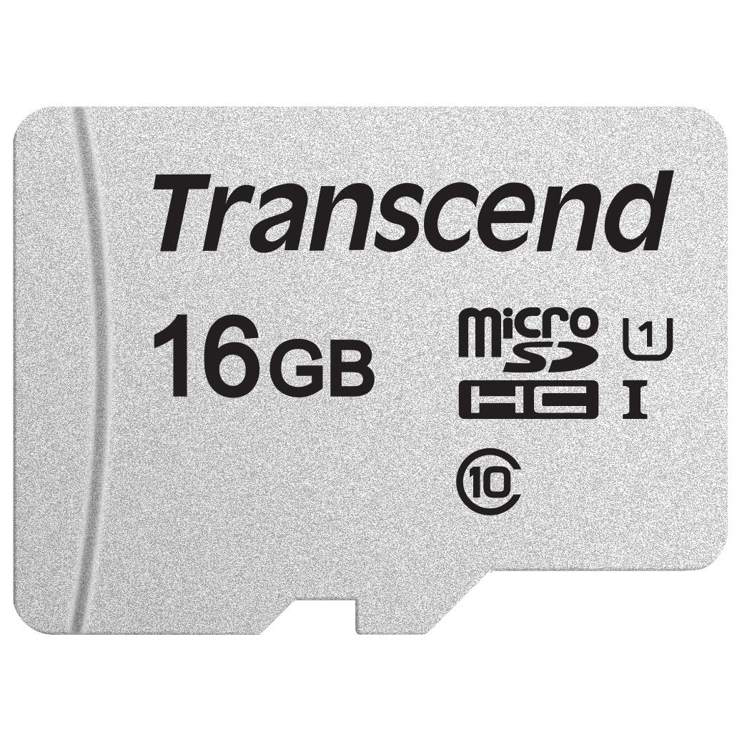 Tarjeta de memoria flash Transcend 300S - 16 GB - UHS-I U1 / Clase 10 - microSDHC