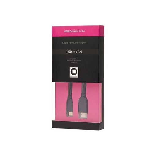 Câble HDMI D2 Diffusion - 1,5 m HDMI mâle vers mini HDMI Type C mâle