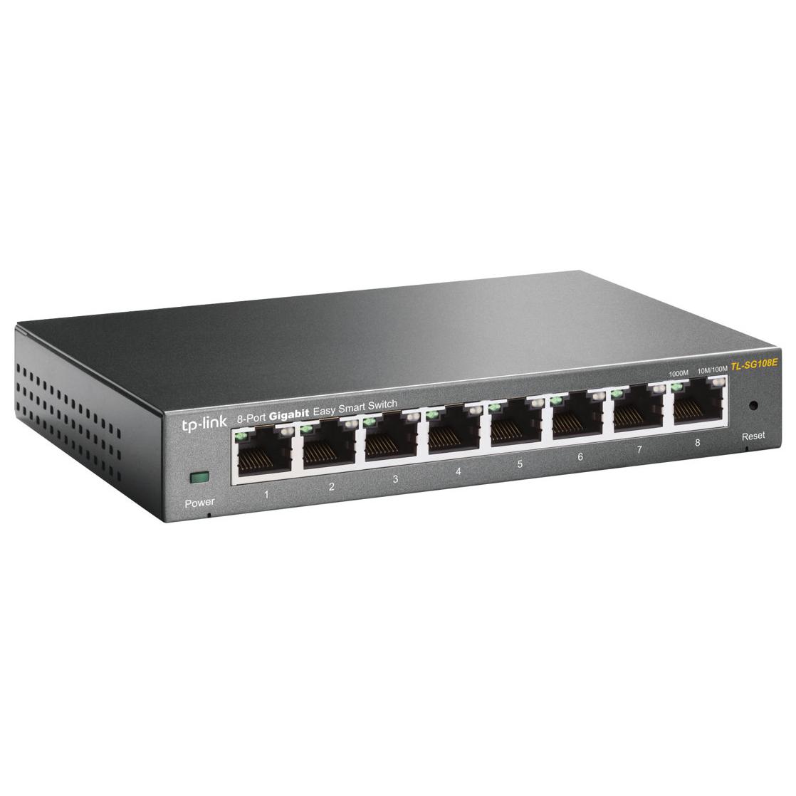 Conmutador inteligente TP-Link JetStream TL-SG108E - Conmutador administrado - 8 puertos 10/100/1000 - Escritorio
