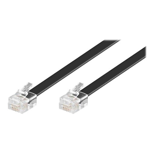 Cable de línea telefónica Wentronic - 6 m Negro