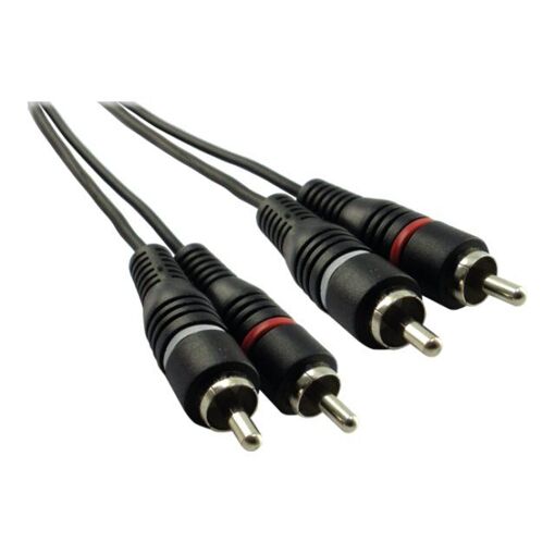 Câble audio Schwaiger de haute qualité - 5 m, double blindage, noir