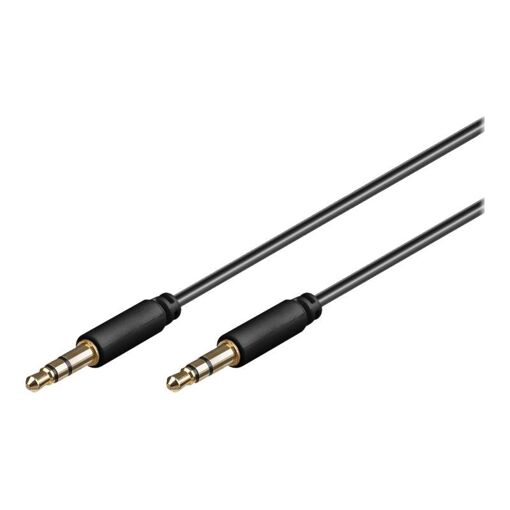 Wentronic Audio Cable - 3.5mm Stereo Male to Male - 3m - Black