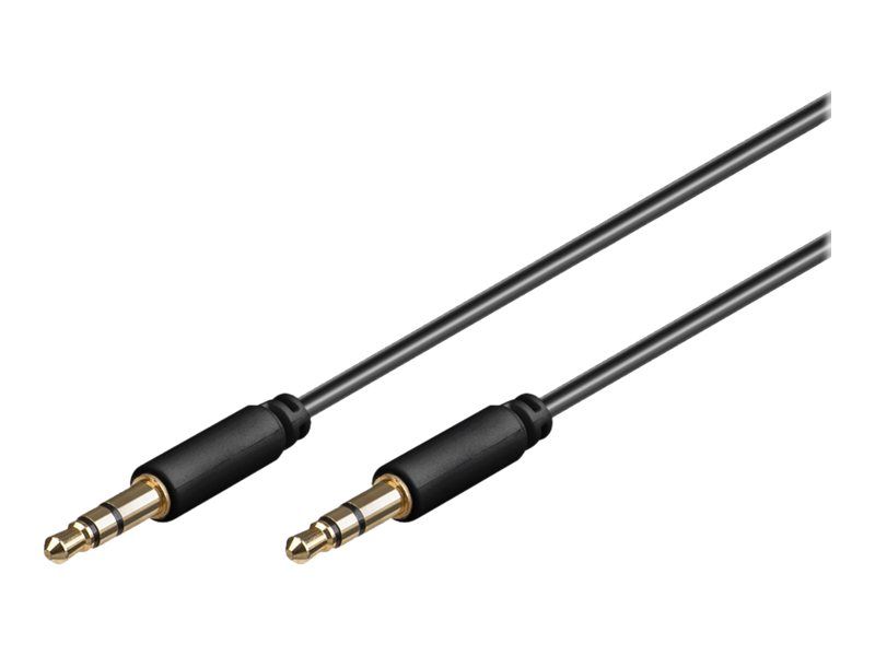 Wentronic Audio Cable - 3.5mm Stereo Male to Male - 3m - Black