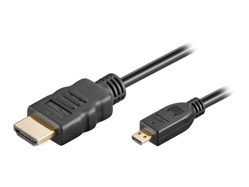 MicroConnect HDMI Cable - 19-Pin Micro HDMI Type D Male to HDMI Male - 1.5m