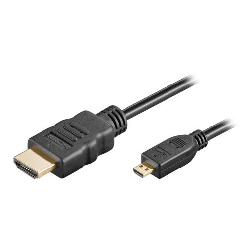 Câble HDMI MicroConnect - 19 broches Micro HDMI Type D Mascul à HDMI Mascul - 1,5 m