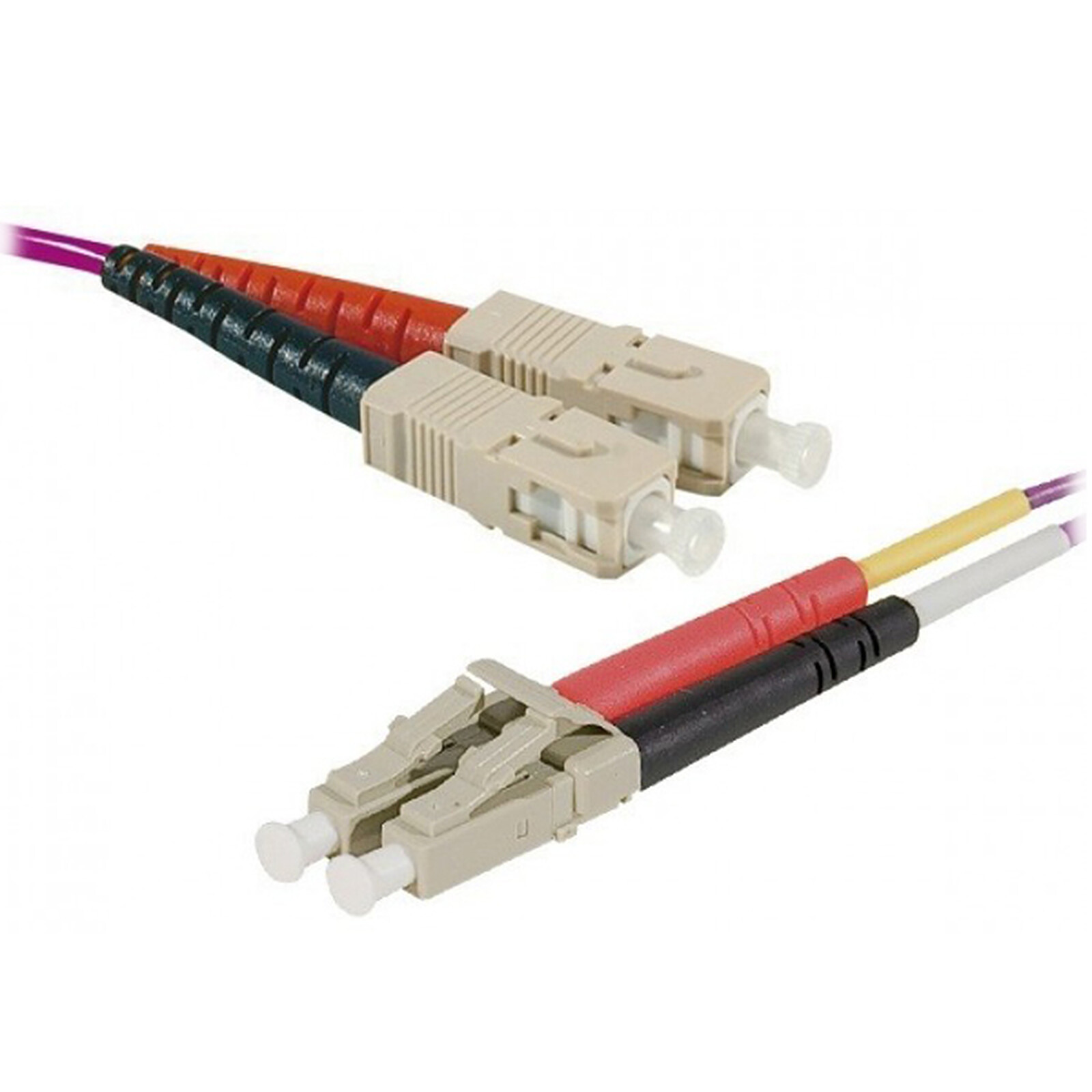 Multimode duplex optical jumper 2mm OM4 SC-UPC/LC-UPC (10 meters)