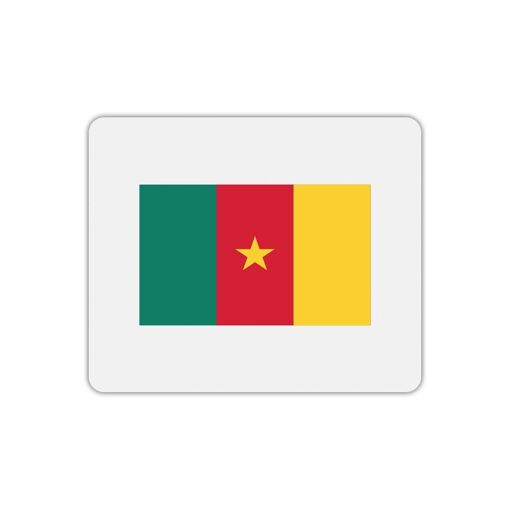 Camerun Flag Printed Rectangle Mouse Pad