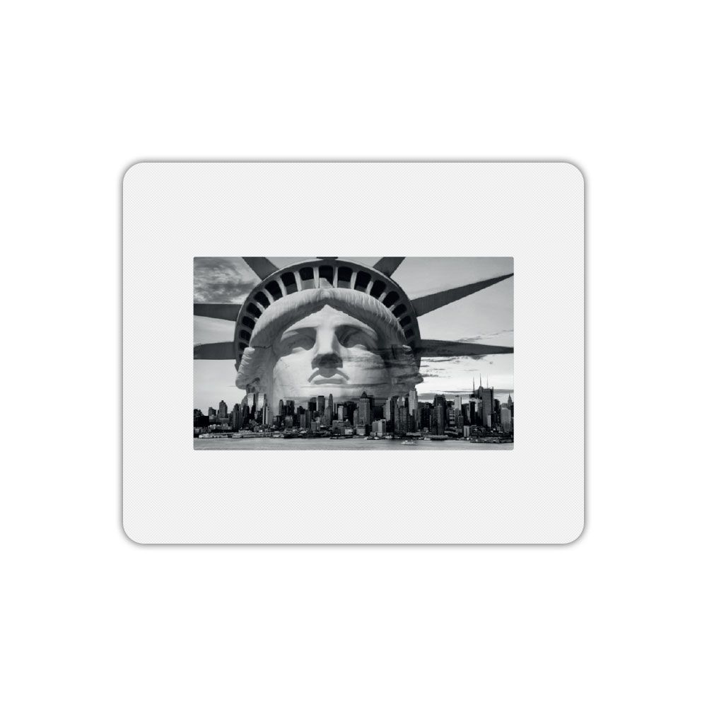 Mygoodprice Rectangle Mouse Pad - New York Statue Print