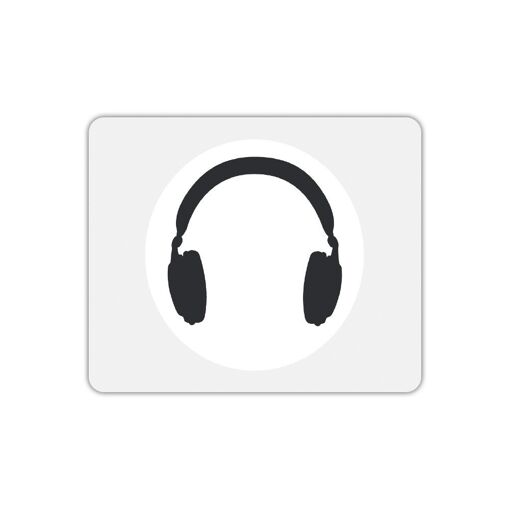 Mygoodprice Rectangle Mouse Pad with Headphone Print