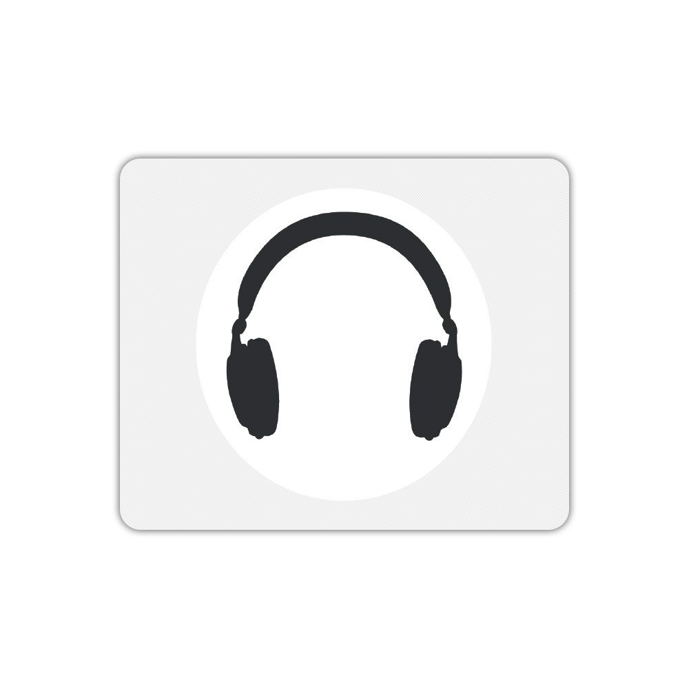 Mygoodprice Rectangle Mouse Pad with Headphone Print