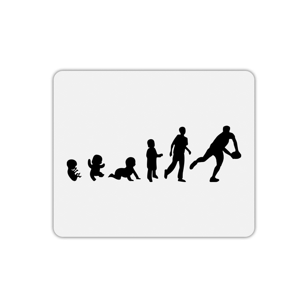 Mygoodprice Rectangle Baby Evolution Rugby Mouse Pad