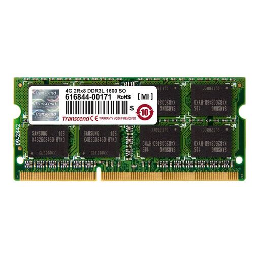 Módulo Transcend DDR3L de 4 GB (204 pines, 1600 MHz, CL11)